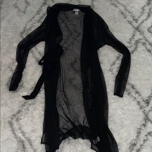 Sheer duster cardigan